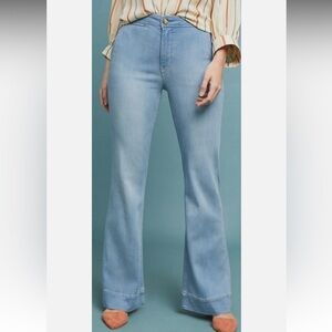 Pilcro Anthropologie High Rise Bootcut Jeans Women's Blue Light Wash